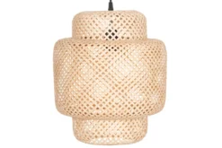 Lampa sufitowa z bambusowej plecionki, Ø 30 cm
