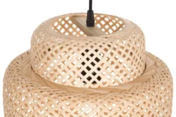 Lampa sufitowa z bambusowej plecionki, Ø 30 cm