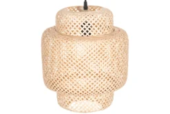 Lampa sufitowa z bambusowej plecionki, Ø 30 cm