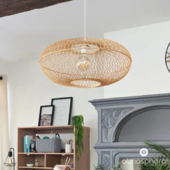 Lampa wisząca bambusowa LOREN, Ø 60 cm