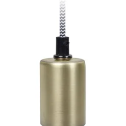 Lampa wisząca 8 cm, industrialna, złota
