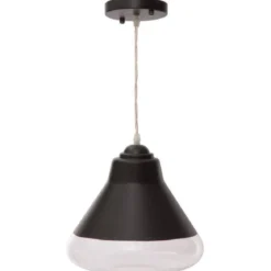 Lampa wisząca, czarna, Ø 25 cm