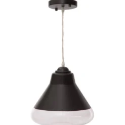 Lampa wisząca, czarna, Ø 25 cm