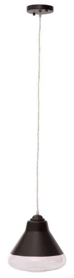 Lampa wisząca, czarna, Ø 25 cm