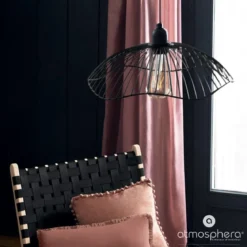 Lampa wisząca GALT, metalowa, Ø 34 cm
