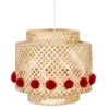 Lampa wisząca LIBY BAMB z ażurowym kloszem z bambusa, Ø 40 cm