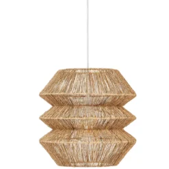 Lampa wisząca nad stół LIZA klosz z plecionki juta, Ø 38 cm