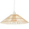 Lampa wisząca stożek MAHE, Ø 36 cm, naturalny bambus