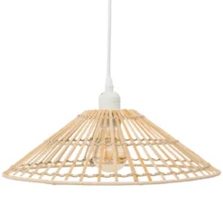 Lampa wisząca stożek MAHE, Ø 36 cm, naturalny bambus