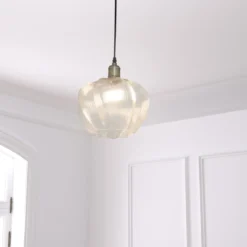 Lampa wisząca szklany klosz PHYLAS kwiat, Ø 27,5 cm