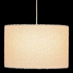 Lampa wisząca TINA, abażur bouclé, Ø 37 cm