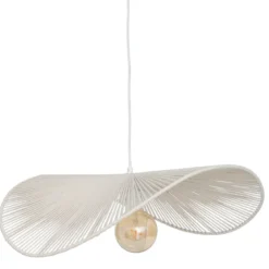 Lampa wisząca z bawełny ADELIA, 58 x 56 x 100 cm, biały