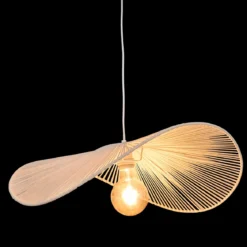 Lampa wisząca z bawełny ADELIA, 58 x 56 x 100 cm, biały