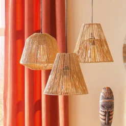 Lampa wisząca z kloszem z metalu i papieru, Ø 30 cm