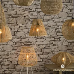 Lampa wisząca z kloszem z metalu i papieru, Ø 30 cm