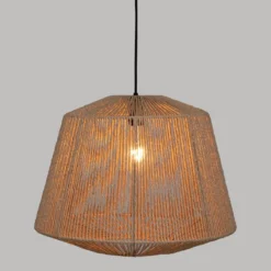 Lampa wisząca z plecionki Jily, metal, Ø 48 cm