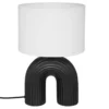 Lampa z abażurem Eidel i z ceramiczną podstawą, 40,5 cm