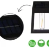 Lampion solarny do ogrodu led, industrialna żarówka, 9,3 x 6,6 x 13 cm