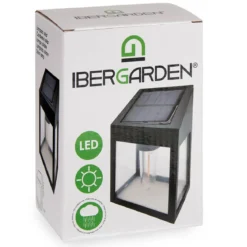 Lampion solarny do ogrodu led, industrialna żarówka, 9,3 x 6,6 x 13 cm