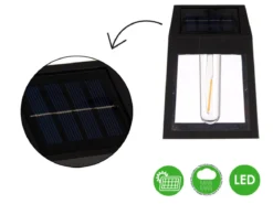 Lampion solarny do ogrodu led, industrialna żarówka, 9,3 x 6,6 x 13 cm
