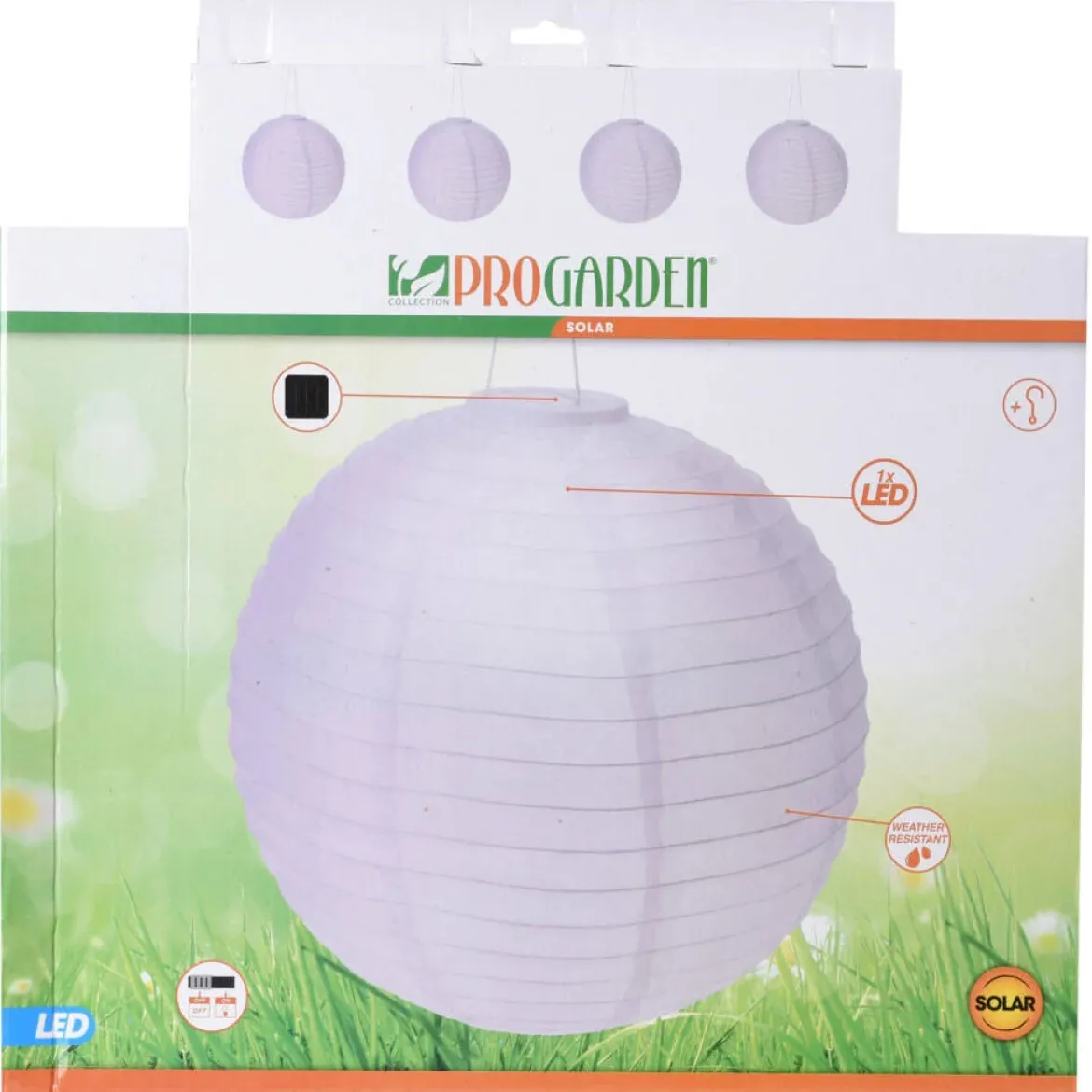 Lampion solarny do ogrodu PARTY, Ø 40 cm