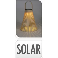Lampion solarny, taupe, 23,5 cm