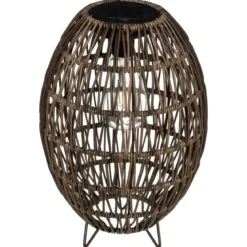 Lampion solarny z plecionym kloszem, Ø 21cm