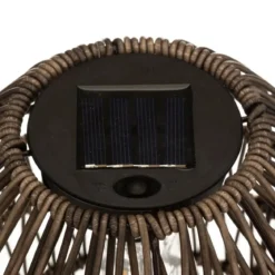 Lampion solarny z plecionym kloszem, Ø 21cm