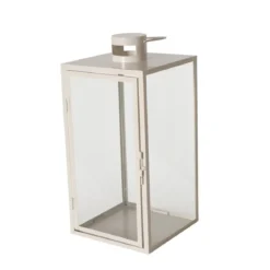 Lampiony metalowe ARANIA, beżowe, 2 sztuki