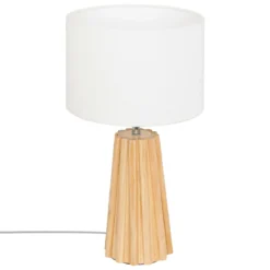 Lampka nocna ADONA na drewnianej nodze, wys. 53 cm