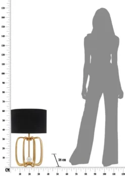 Lampka nocna ze złotym stelażem, Ø 38 cm