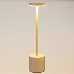 Lampka stołowa LED z ładowalną baterią, metal, 34 cm