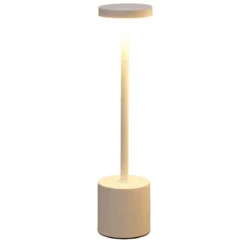 Lampka stołowa LED z ładowalną baterią, metal, 34 cm