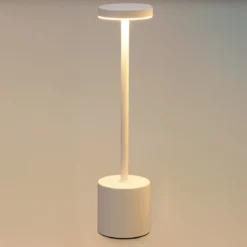 Lampka stołowa LED z ładowalną baterią, metal, 34 cm