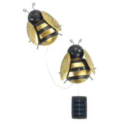 Lampki solarne pszczoły LED, dekoracja ogrodowa, zestaw 2 szt