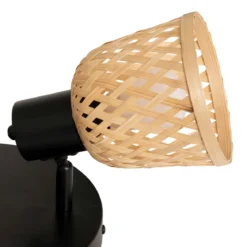 Lampy sufitowe LIO 3 klosze z plecionego bambusa, 3 x Ø 25 cm