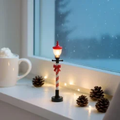 Latarnia świąteczna, świeca LED, 10 cm