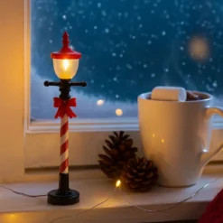 Latarnia świąteczna, świeca LED, 10 cm