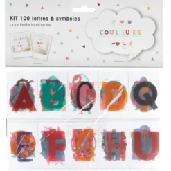 Literki do tablicy lightbox, 100 sztuk