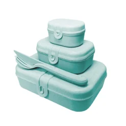 Lunchbox PASCAL READY, zestaw 3 pojemników i sztućce, KOZIOL