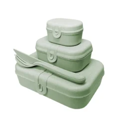 Lunchbox PASCAL READY, zestaw 3 pojemników i sztućce, KOZIOL