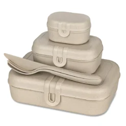 Lunchbox PASCAL READY, zestaw 3 pojemników i sztućce, KOZIOL