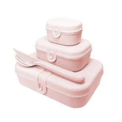 Lunchbox PASCAL READY, zestaw 3 pojemników i sztućce, KOZIOL