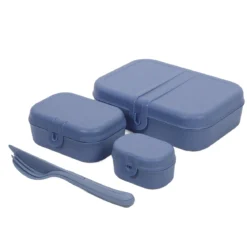 Lunchbox PASCAL READY, zestaw 3 pojemników i sztućce, KOZIOL