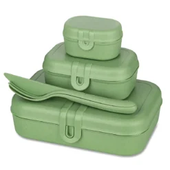 Lunchbox PASCAL READY, zestaw 3 pojemników i sztućce, KOZIOL