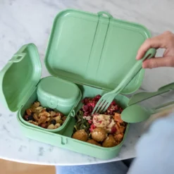 Lunchbox PASCAL READY, zestaw 3 pojemników i sztućce, KOZIOL