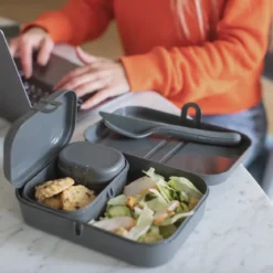 Lunchbox PASCAL READY, zestaw 3 pojemników i sztućce, KOZIOL