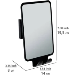 Lusterko kosmetyczne QUADRO, Vacuum-Loc, anti-fog WENKO