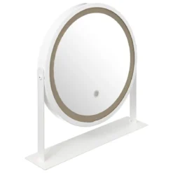 Lusterko kosmetyczne z podświetleniem LED, białe, Ø 34 cm