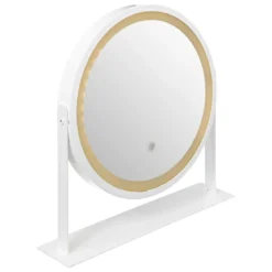 Lusterko kosmetyczne z podświetleniem LED, białe, Ø 34 cm